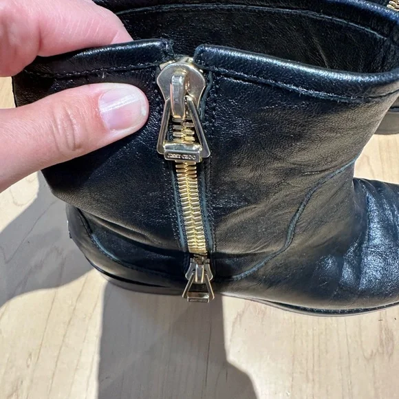 Jimmy Choo Moto Boots, Black Leather, Women'sEU 39